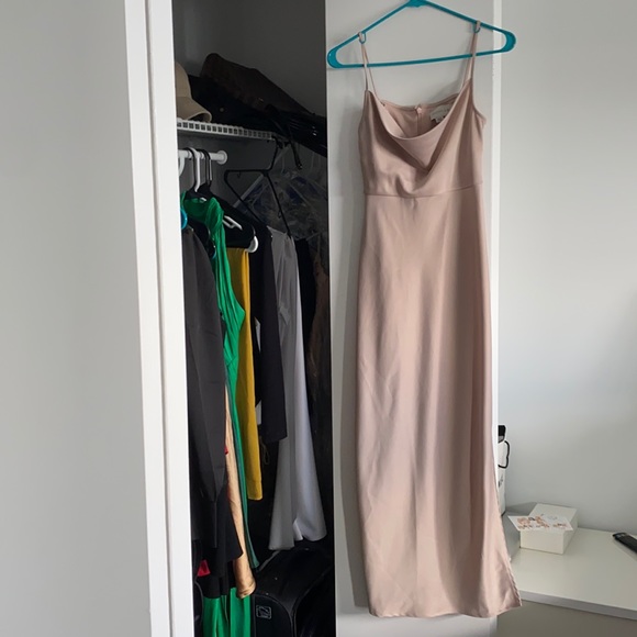 Beige Bridesmaid Dress - Picture 1 of 3